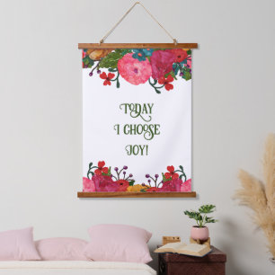 Wasserfarbene gestrichene Blume Grenzen Schöne Wandteppich Mit Holzrahmen