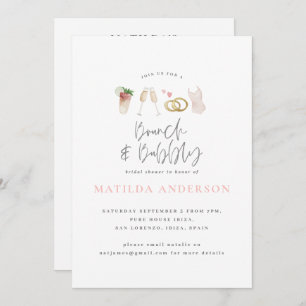 Wasserfarbene Getränke Brunch und Bachelorett Ankündigung