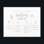 Wasserfarbene Getränke Hochzeitswochenende Flyer<br><div class="desc">Wasserfarbengetränke Hochzeitswochenende. Watercolor Champagner besticht durch moderne Illustrationen. Teil einer passenden Auflistung.</div>