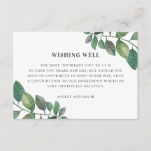 Wasserfarbene Grünpflanzen Hochzeit wünschenswert