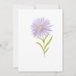 Wasserfarbene handbemalte ästhetische Lila Blume Einladung