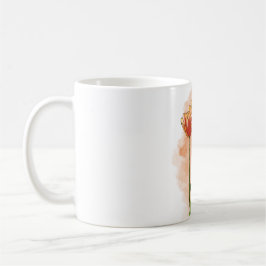 Wasserfarbene, handbemalte Blume Kaffeetasse