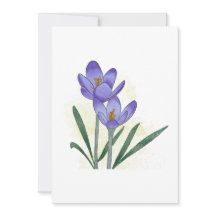 Wasserfarbene handbemalte Crocus-Blume