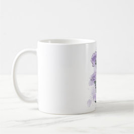 Wasserfarbene handbemalte Lila Blume Kaffeetasse