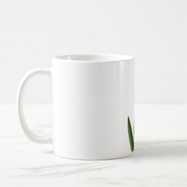 Wasserfarbene handbemalte Tulip-Blume Kaffeetasse (Links)