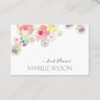 Wasserfarbene, handgemalte Floral Event Planner