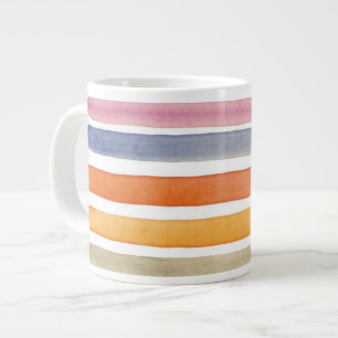 Wasserfarbene handgemalte Pinselstriche, Banner. Jumbo-Tasse