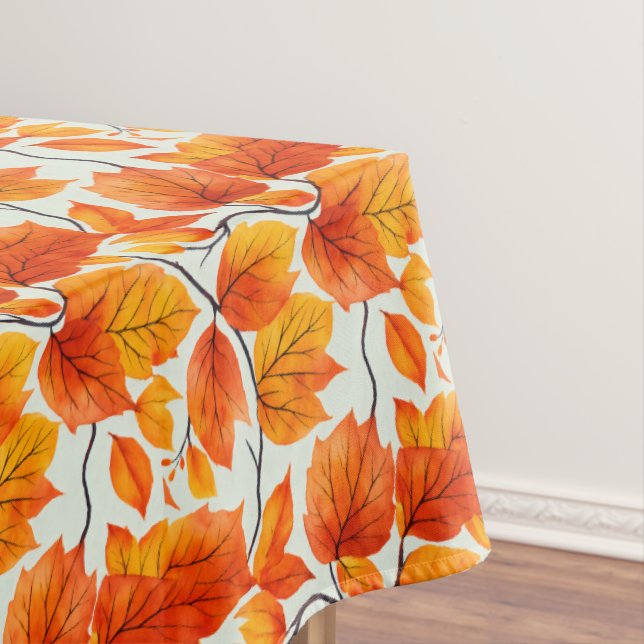 Wasserfarbene Herbstleaves - lebhafte Herbstfolien Tischdecke (Beispiel)