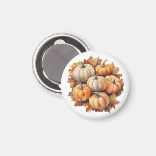 Wasserfarbene Herbstpumpen mit Blätter Magnet