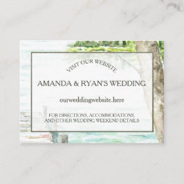 Wasserfarbene Hochzeitsinformation für See Begleitkarte