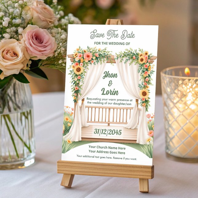 Wasserfarbene Hochzeitskarte Bühne Einladung (Von Creator hochgeladen)