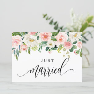 Wasserfarbene Hübsche Frühlingsblumen Nur verheira Ankündigung