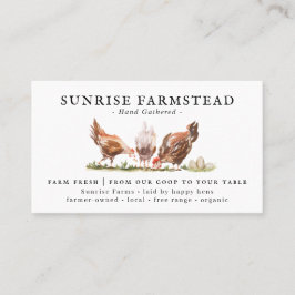 Wasserfarbene Hühner | Frische Eier Visitenkarte