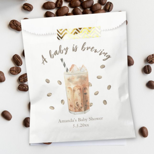 Wasserfarbene Kaffeepause Babydusche Geschenktütchen (Von Creator hochgeladen)