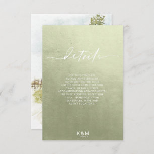 Wasserfarbene Landschaft Details Seite Grün ID786 Begleitkarte