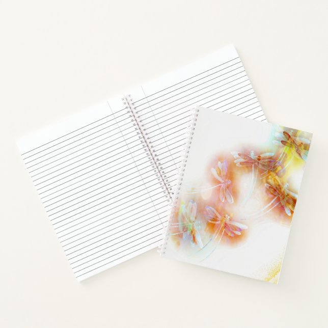 Wasserfarbene Libellen Notizbuch (Innenseite)