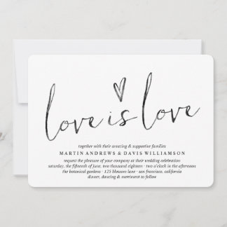 Wasserfarbene Liebe ist Liebe Gay Wedding Einladun Einladung