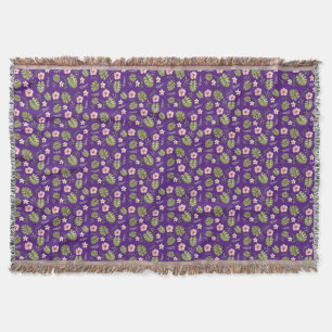 Wasserfarbene lila, elegante Wurfdecke Decke