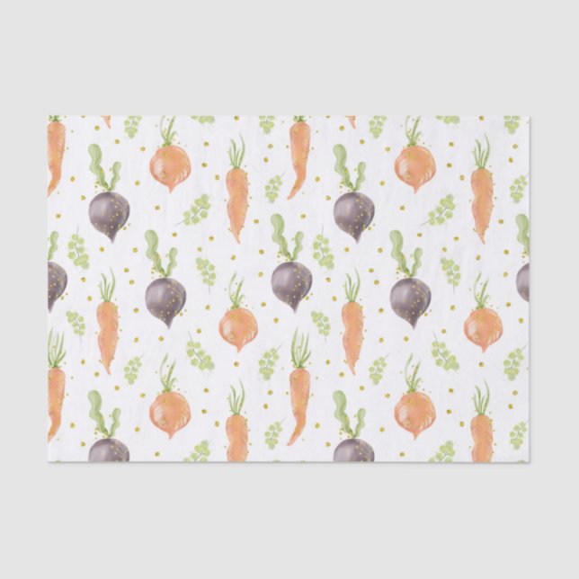 WASSERFARBENE LILA GETRÄNKE UND ORANGE CARROS SEIDENPAPIER (Vorderseite)