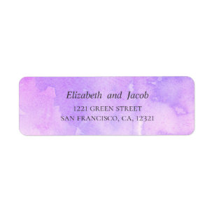 Wasserfarbene lila Hochzeit. Lavendel