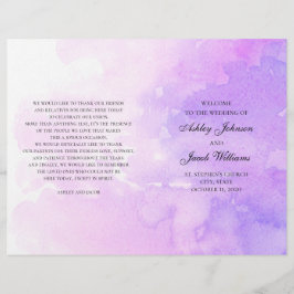 Wasserfarbene lila Hochzeit. Lavendel gefaltet