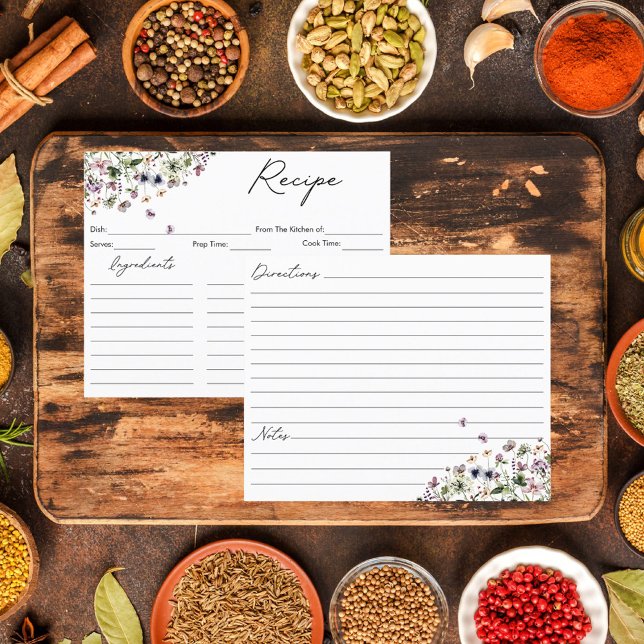 Wasserfarbene Lila Wildblume Blumenzitat (In situ)