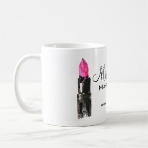 Wasserfarbene Lippenstift-Make-up Tasse