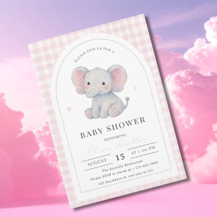 Wasserfarbene Mädchen-Baby-Shower-Bogen-Einladung Einladung