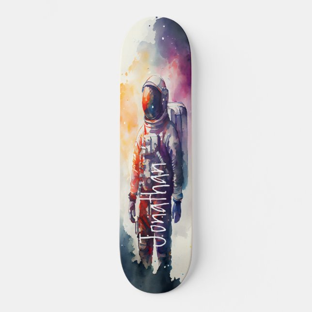 Wasserfarbene Mars auf der Skateboard (Vorderseite)