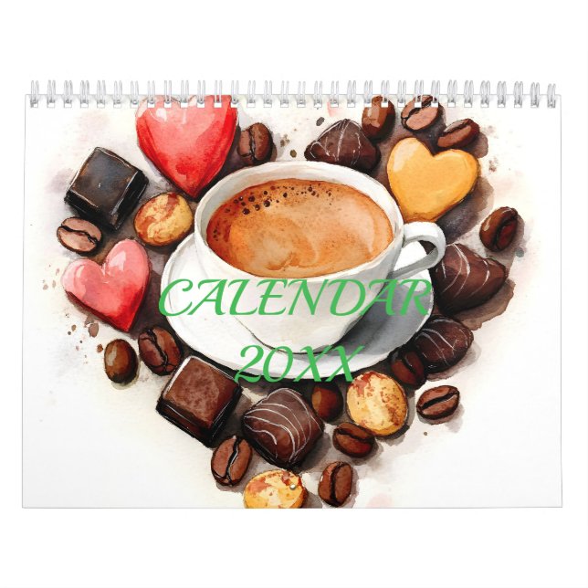 Wasserfarbene Momente für künstlerischen Kaffee Kalender (Titelbild)
