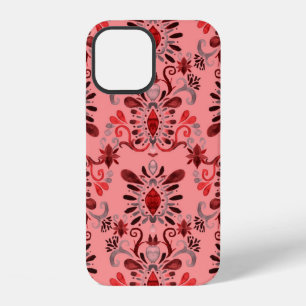 Wasserfarbene nahtlose Muster mit Ikat. Tie Dye Wa iPhone 12 Hülle