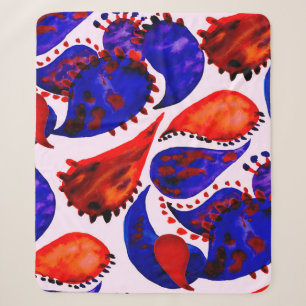 Wasserfarbene nahtlose Muster mit Paisley. Abstrak Sherpadecke