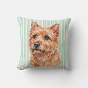 Wasserfarbene Norwich-Terrier-Dekokissenbezug Kissen