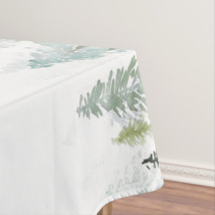 Wasserfarbene Pinienbäume Tischdecke
