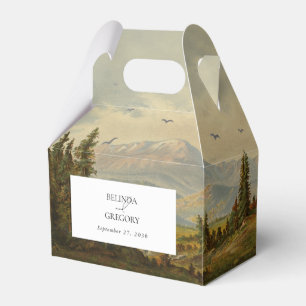 Wasserfarbene Pinienwälder Hochzeiten Geschenkschachtel