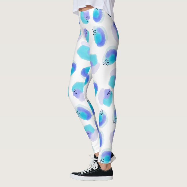 Wasserfarbene Pinselstriche Leggings (Links)