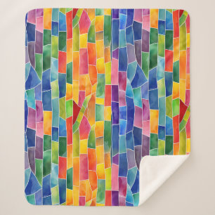 Wasserfarbene Regenbogen-Glasmalerei Sherpadecke