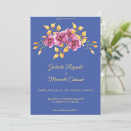 Wasserfarbene Romantische Orchideen Hochzeit der B Einladung