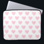 Wasserfarbene rosa Herzen. Niedliche Liebe Laptopschutzhülle<br><div class="desc">Wasserfarbenrosa Schwarz Herzen Muster Laptop Ärmel für Valentinstag oder romantische Geschenk. Bitte kontaktieren Sie mich,  wenn Sie weitere Informationen benötigen.</div>