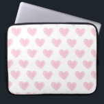 Wasserfarbene rosa Herzen. Niedliche Liebe Laptopschutzhülle<br><div class="desc">Wasserfarbenrosa Schwarz Herzen Muster Laptop Ärmel für Valentinstag oder romantische Geschenk. Bitte kontaktieren Sie mich,  wenn Sie weitere Informationen benötigen.</div>