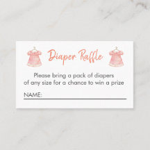 Wasserfarbene rosa Kleiderkarte für das Windeln