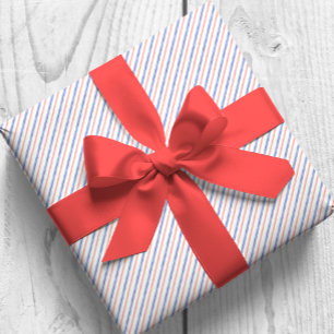 Wasserfarbene rote und blaue Trennstreifen Geschenkpapier