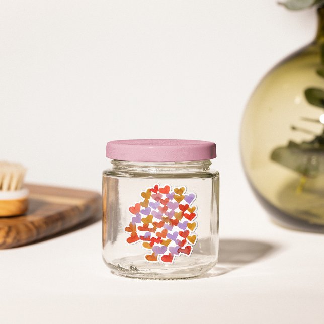 Wasserfarbene Schmelzherzen - Retropalette Aufkleber (Von Creator hochgeladen)