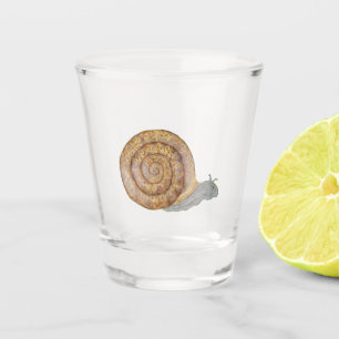 Wasserfarbene Schnecke Schnapsglas