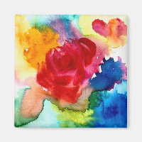 Wasserfarbene schöne abstrakte Rose Kunst