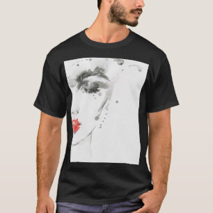 Wasserfarbene Schönheit: Porträtmalerei bei Frauen T-Shirt
