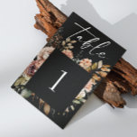 Wasserfarbene schwarze Fall Blüte boho Blumenhochz Tischnummer<br><div class="desc">Aquarellblüte blühende Tischnummer in Schwarz für Herbst botanischen Garten boho Hochzeit. Bitte kontaktieren Sie mich,  wenn Sie weitere Informationen benötigen.</div>