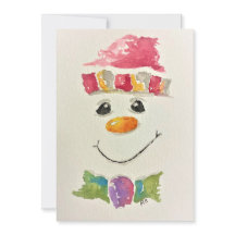 Wasserfarbene Snowman Holiday Cards