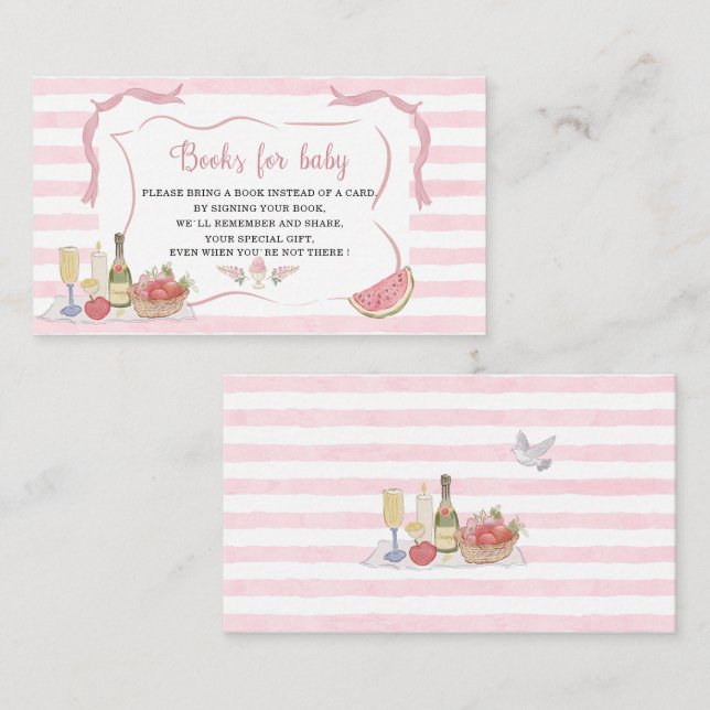 Wasserfarbene Sommerdoodles Babydusche Begleitkarte (Vorne/Hinten)