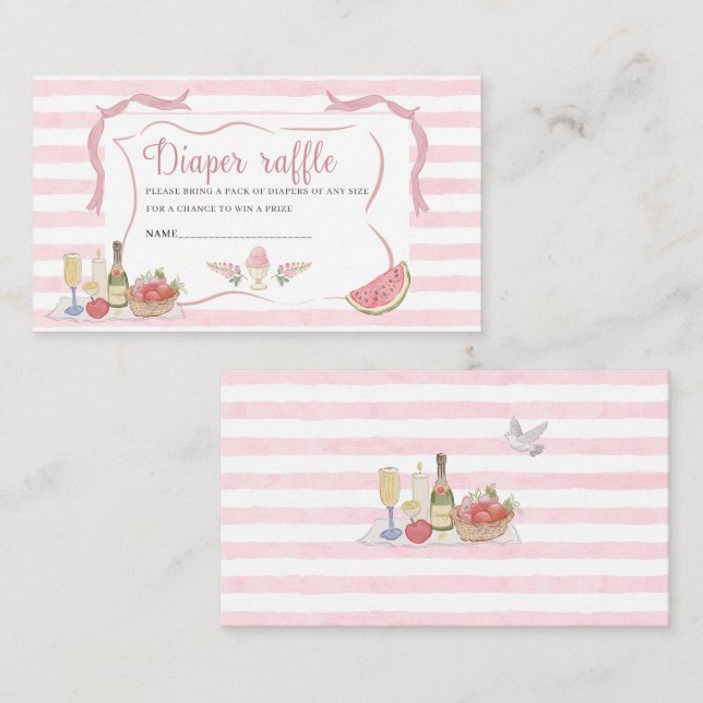 Wasserfarbene Sommerdoodles Babydusche di Begleitkarte (Vorne/Hinten)